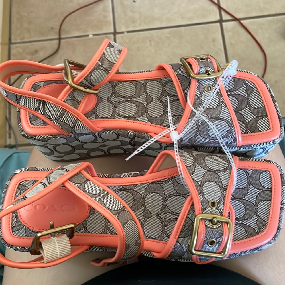 Coach platform sandals